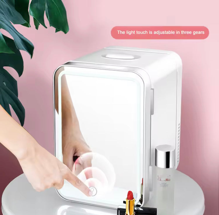 Mini Makeup Fridge Ac/Dc Cooler & Warmer for Beauty & Skincare with Led Mirror