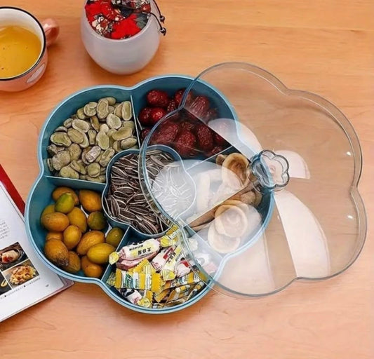 Colourful Flower Shape Dry Fruit Candy Storage Box with Lid