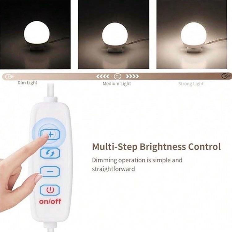 10 Vanity Mirror Bulbs with 3 Light Modes