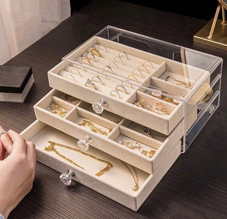 Large Capacity Three Layer Jewellery Organizer