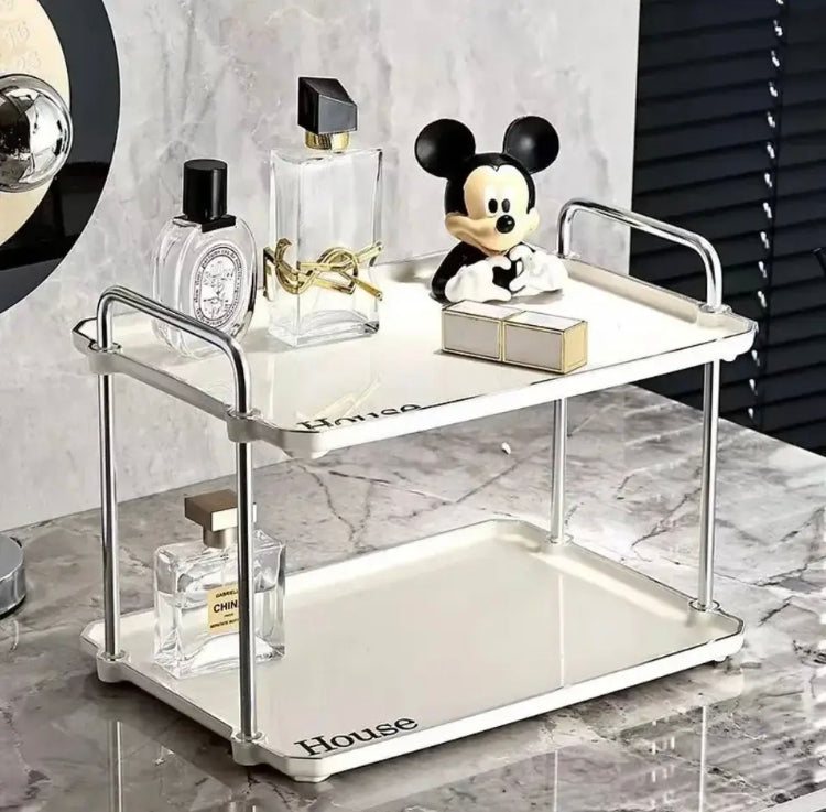 Double Layer Cosmetics Makeup Multifunctional Rack Organizer