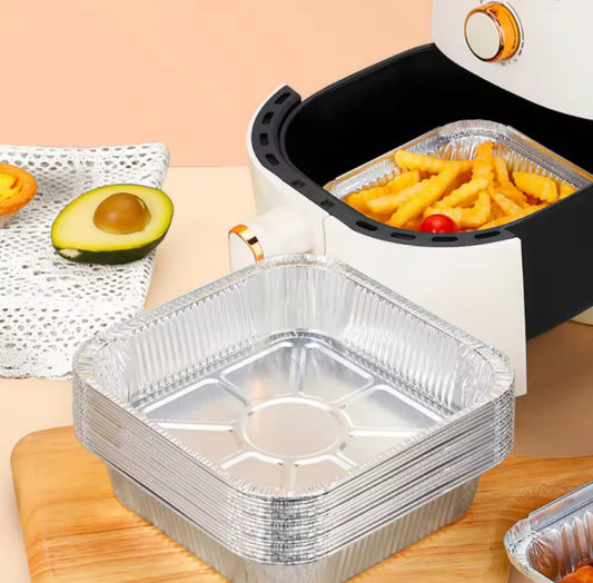 10 Pcs Aluminium Air Fryer Tray (7*7 inches)