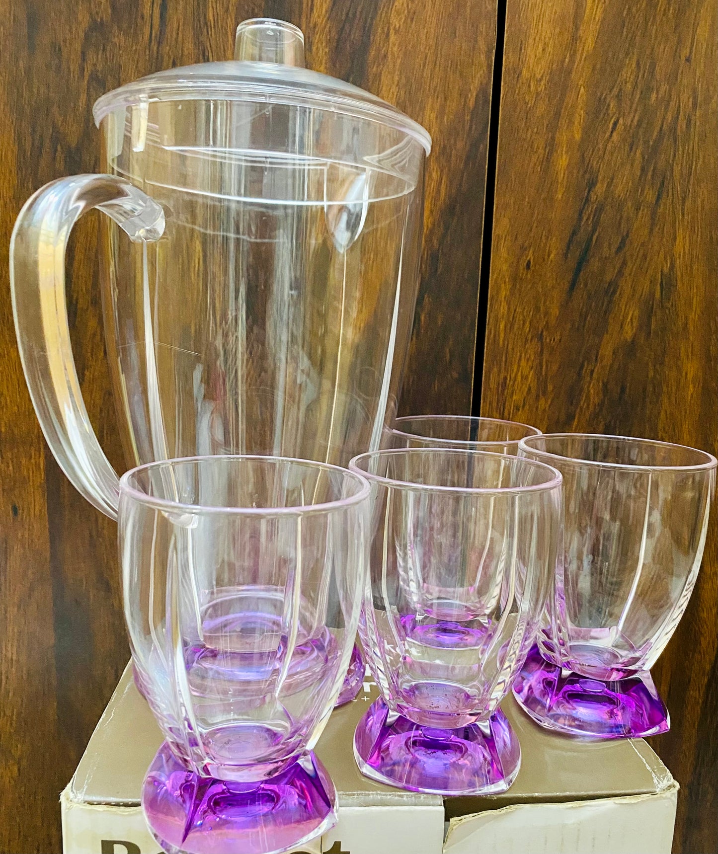 Acrylic Water Jug Set with Four Glasses
