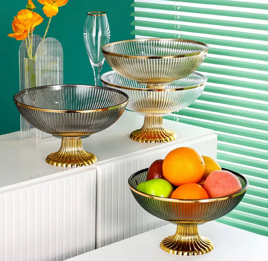 Luxury Acrylic Multipurpose Fruits Snack Display Stand Bowl