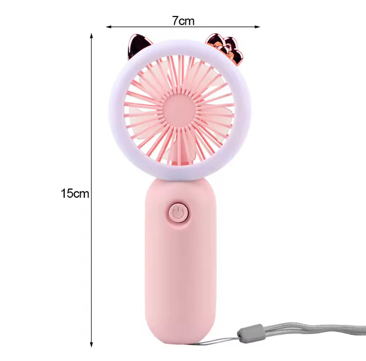 Mini Handheld Rechargeable High Air Throw Fan with LED Light
