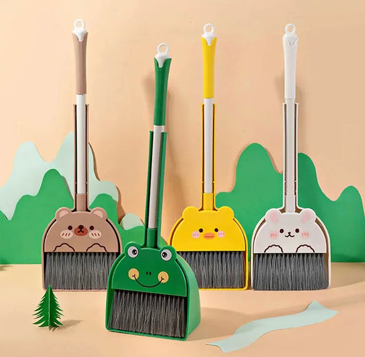 Luxury Bear Themed Broom & Dustpan Set