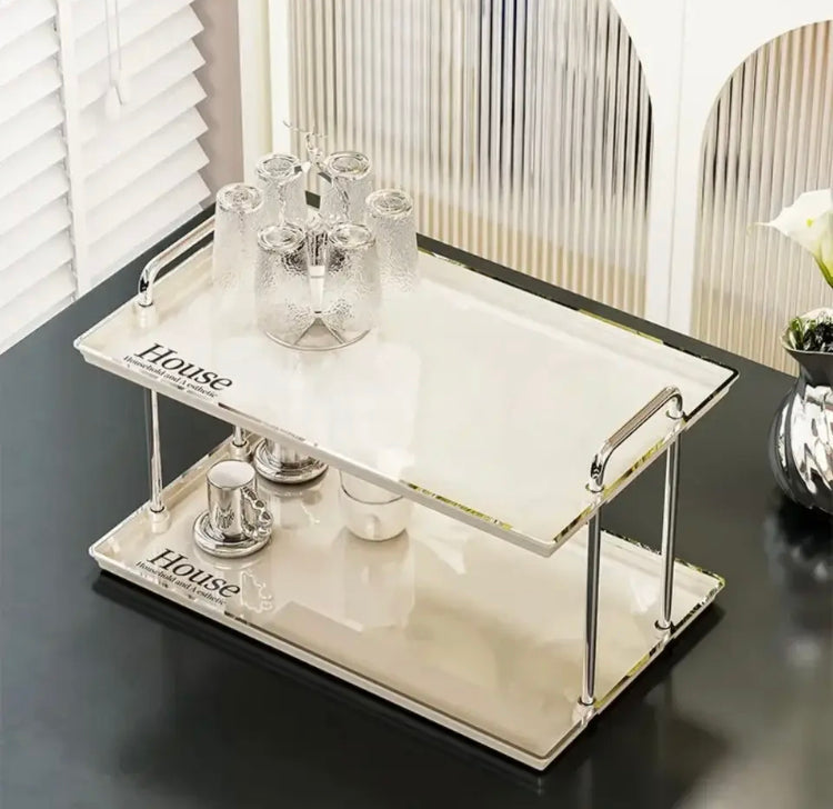 Double Layer Cosmetics Makeup Multifunctional Rack Organizer