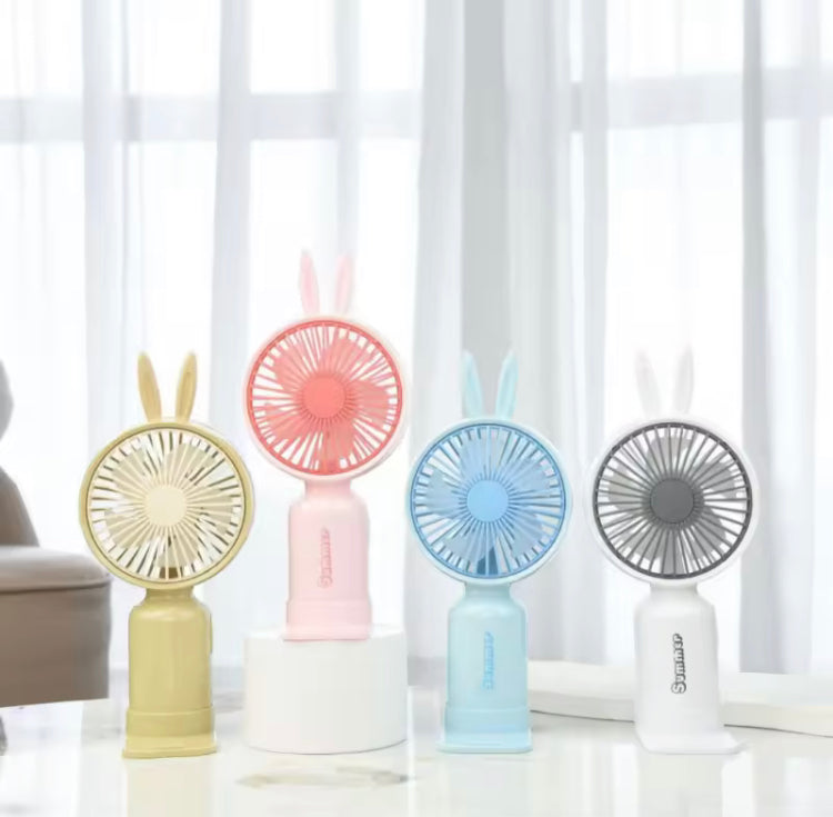 Mini Rechargeable Fan with High Air Throw & Stand