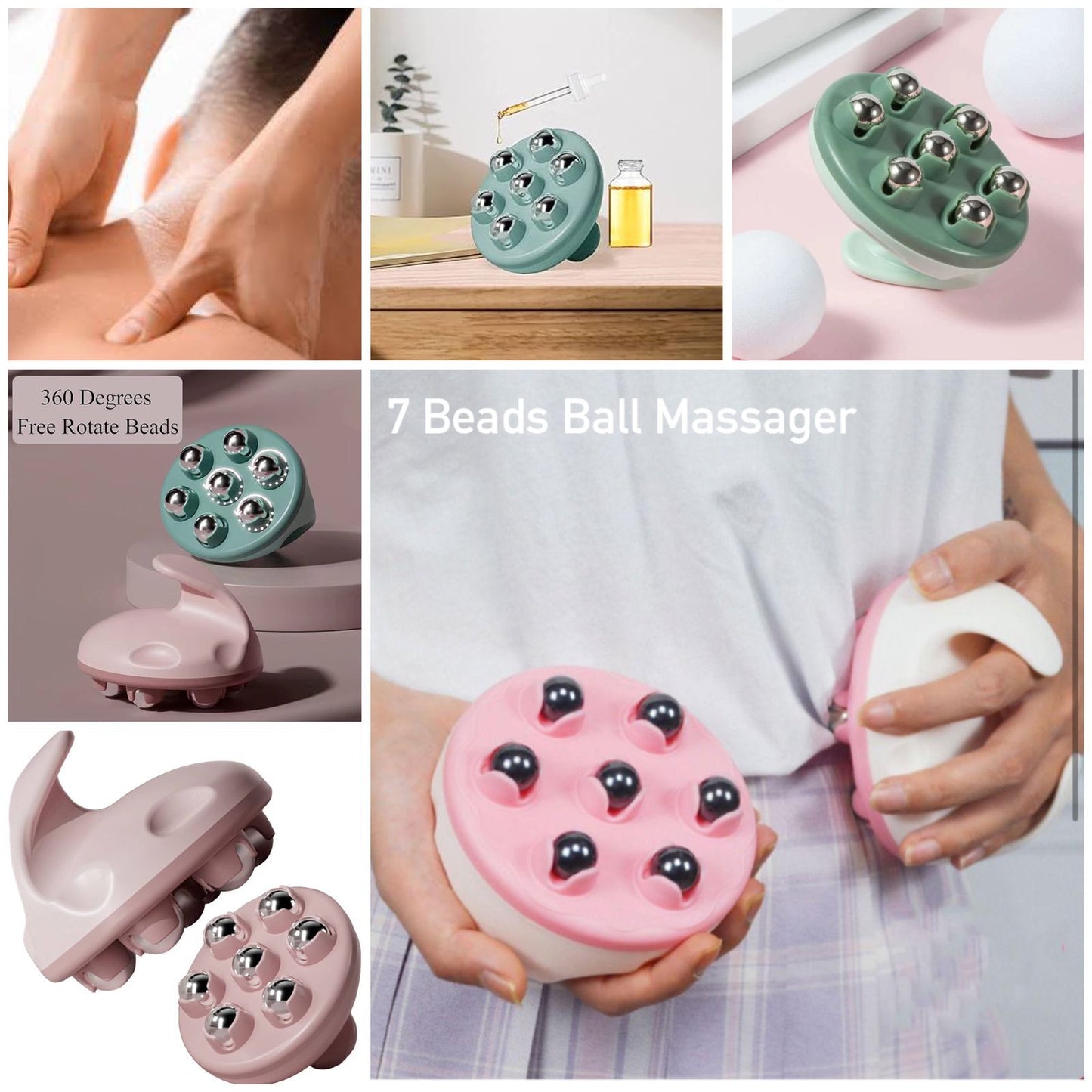 7-Beads Professional Multifunctional Massage Roller Ball Massager