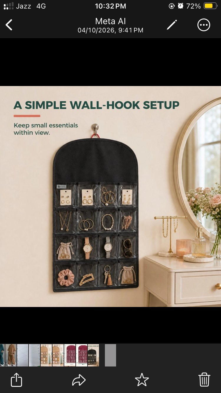 16 Pockets Multipurpose Transparent Hanging Organizer