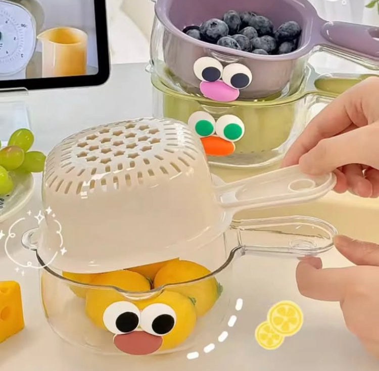 Cute Durable Drainer Basket with Handle