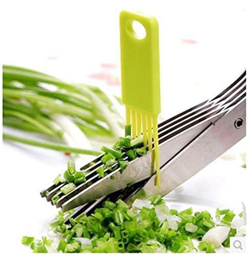 Multifunctional 5 Layer Vegetable Stainless Steel Herbs Scissor