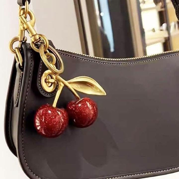 High Quality Trendy Cherry Keychain