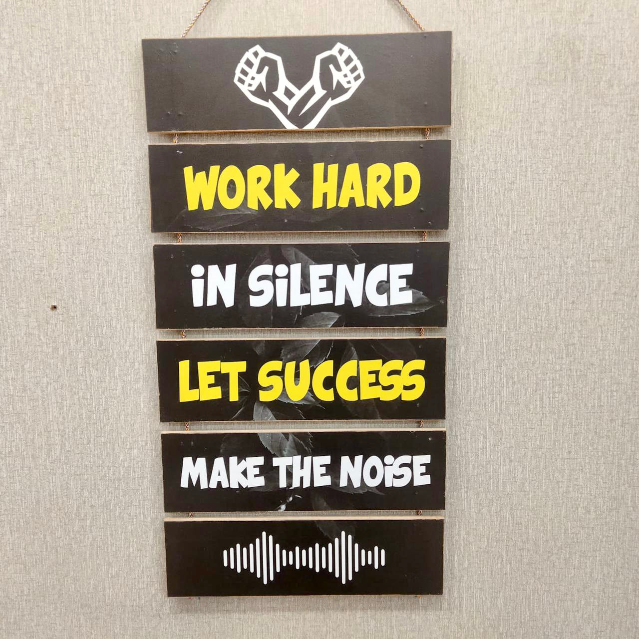 Six Steps Wooden Quotation Wall Hanging