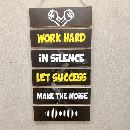 Six Steps Wooden Quotation Wall Hanging
