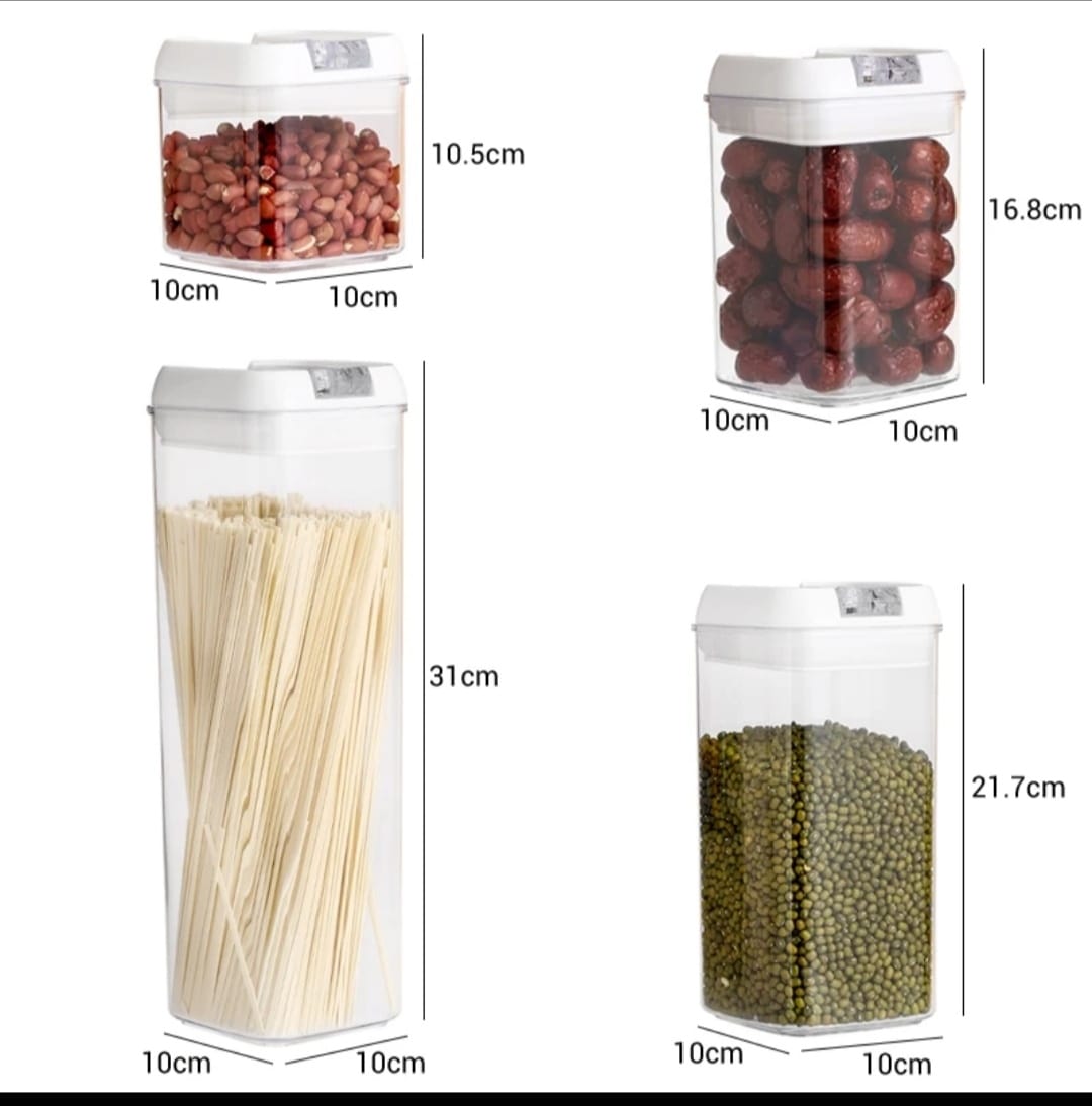 5 Pcs Kitchen Airtight Food Storage Containers