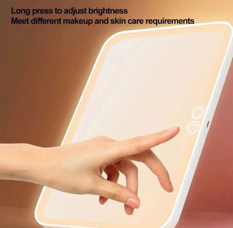 LED foldable makeup mirror Portable USB Rechargeable 3 Light Modes