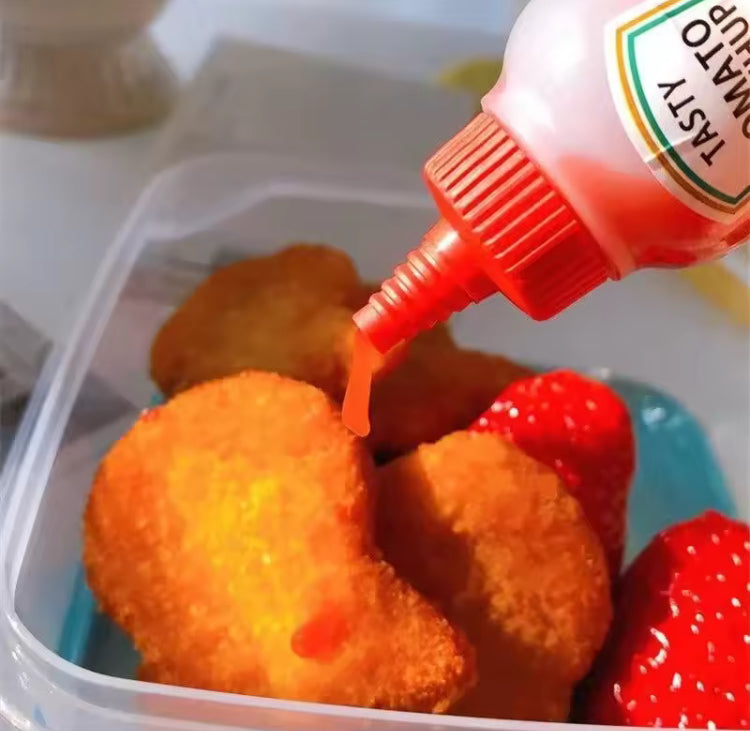 2 Pcs Mini Ketchup Sauce Bottle for Kids Lunch Boxes