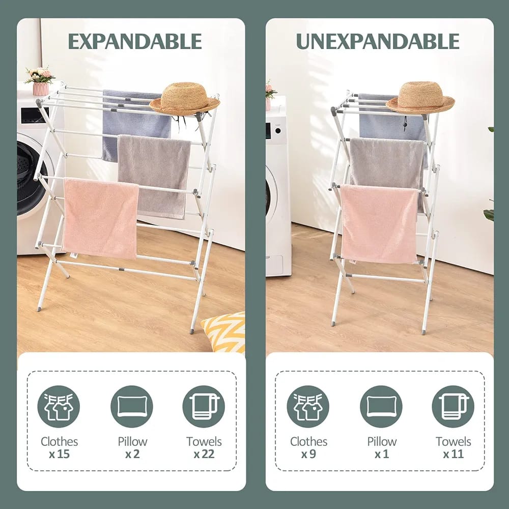 Portable Foldable Clothes Drying Rack