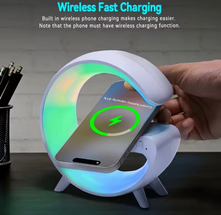 4 in 1 Multifunctional Speaker, Lamp, Wireless Charges & Alarm Clock