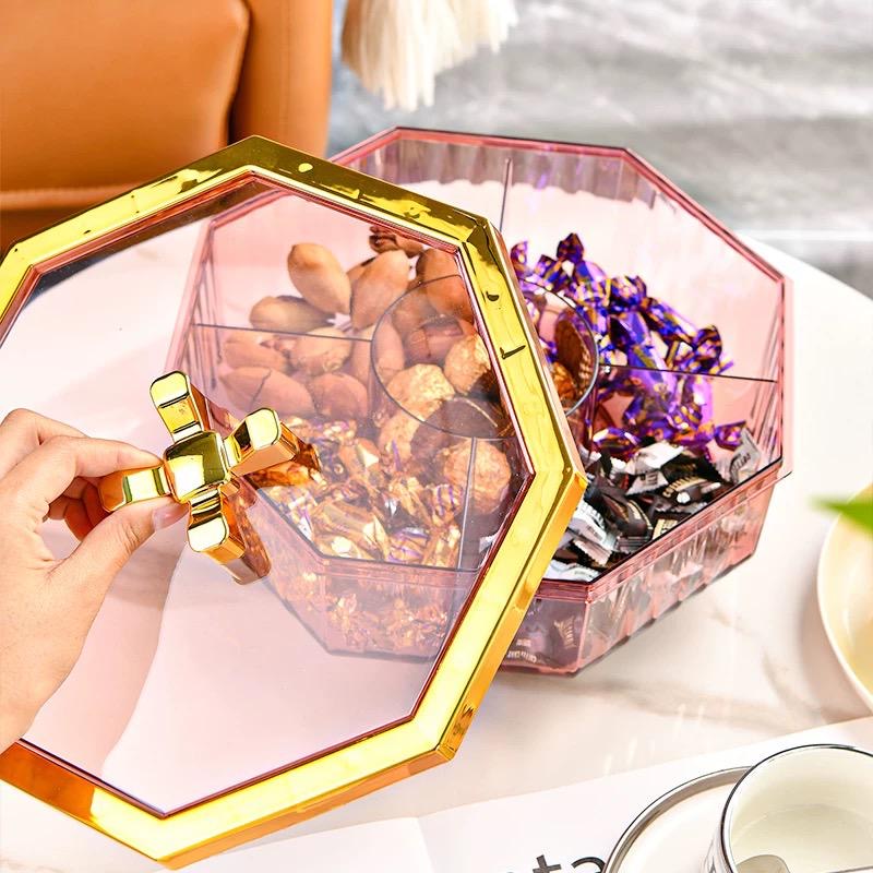 Rotating Acrylic Dry Fruits Candies Tray