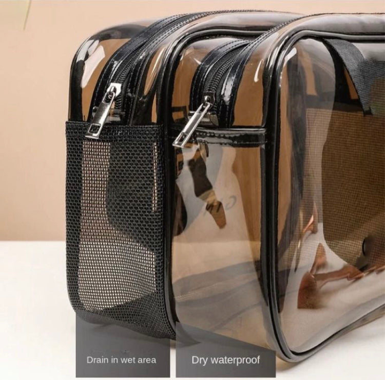 Double Zip Waterproof Cosmetics Makeup Bag