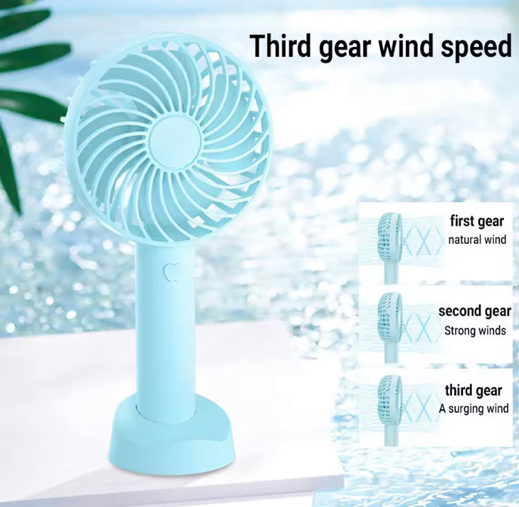 Mini Portable Rechargeable Handheld Fan with Stand