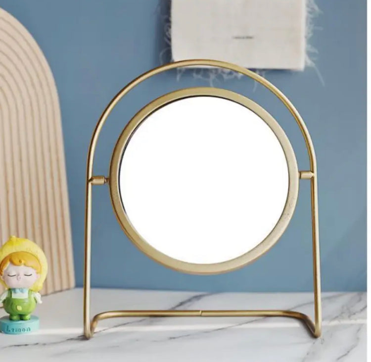 Nordiac Style Gold Makeup Retro Metal Mirror