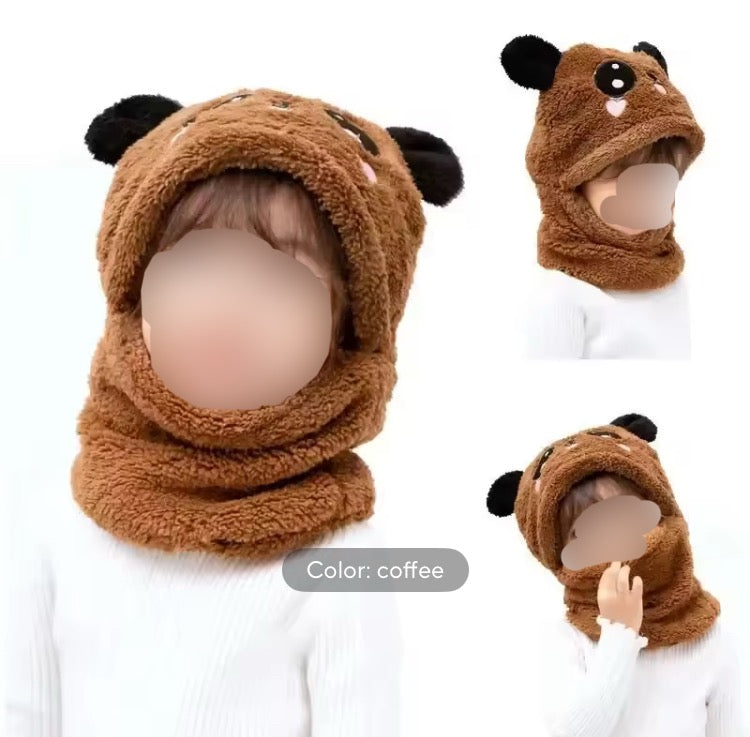 Warm Winter Panda Beanie Caps for Kids