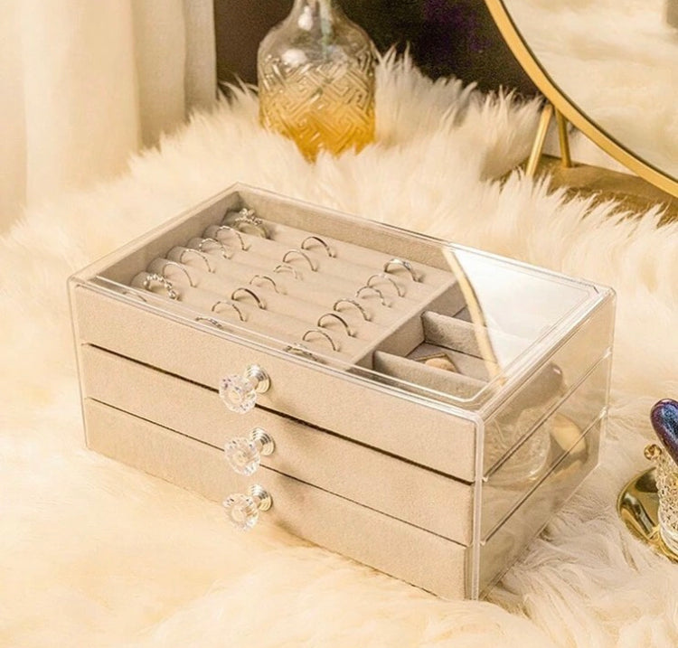 Large Capacity Three Layer Jewellery Organizer