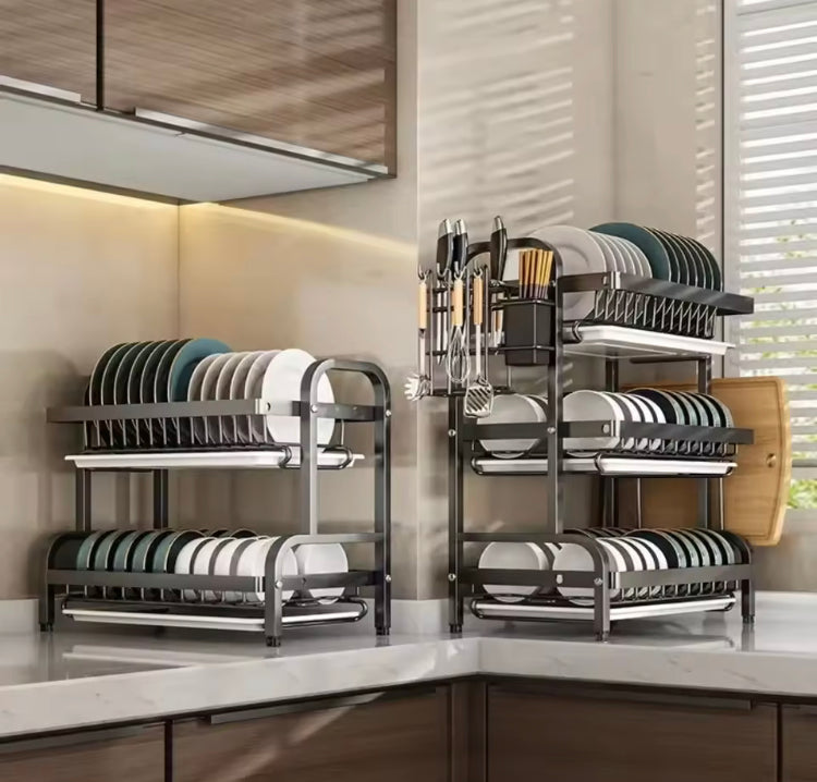 Metal Rustproof Multi Layer Dish Drying Rack
