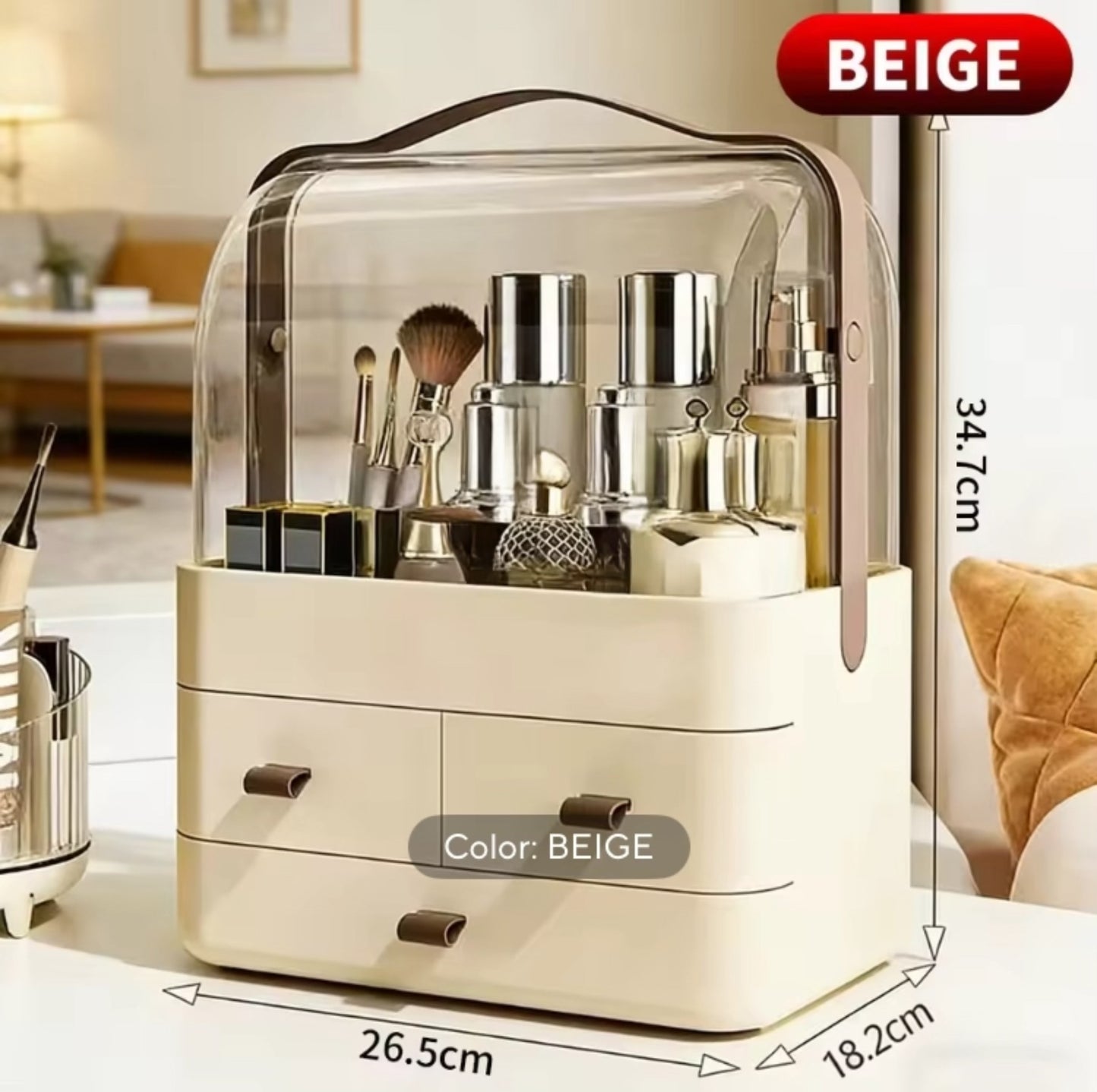 Large Capacity Double Sided Cosmetics Makeup Organizer