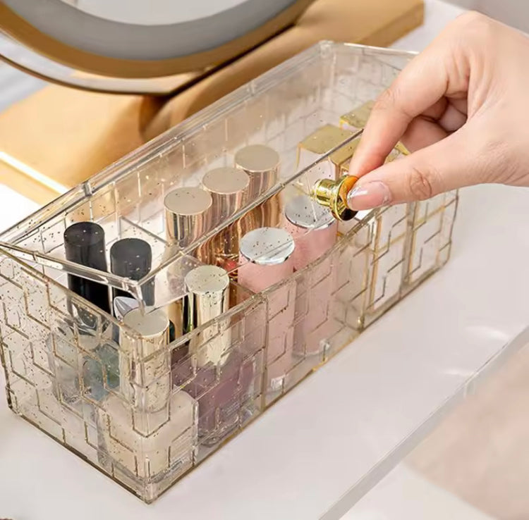 Multi Grids Cosmetics, Cotton Swabs Multipurpose Storage Organizer