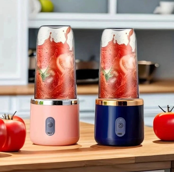 400ml 6 Blades Rechargeable Portable Juicer with 300ml Glass