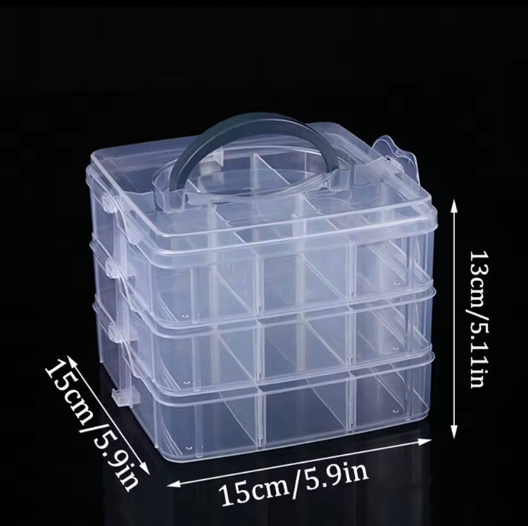 Three Layer Portable Jewellery Organizer with Lid