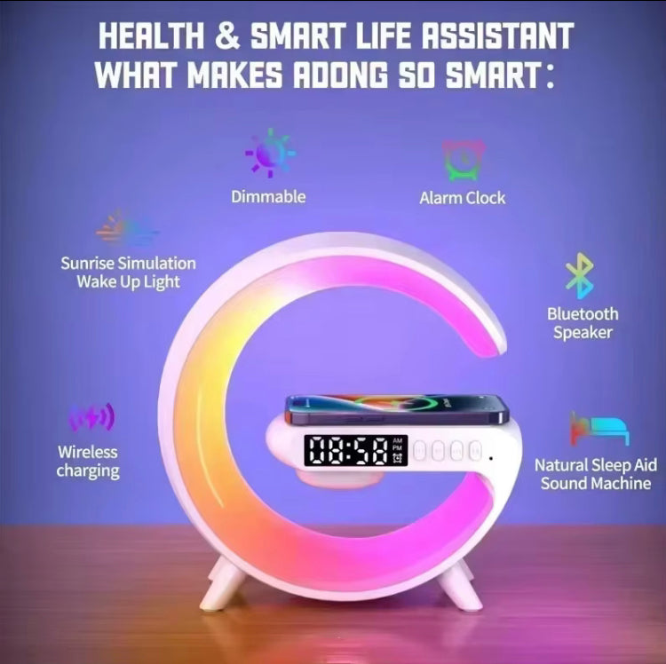 4 in 1 Multifunctional Speaker, Lamp, Wireless Charges & Alarm Clock