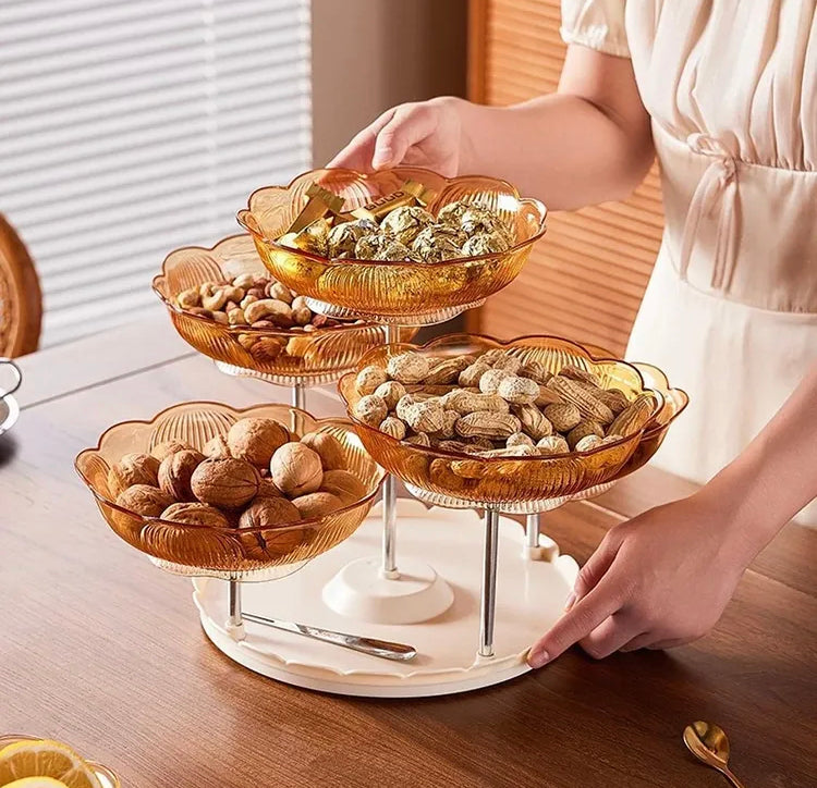 Luxury Five Heads Rotating Snack & Candy Serving Tray