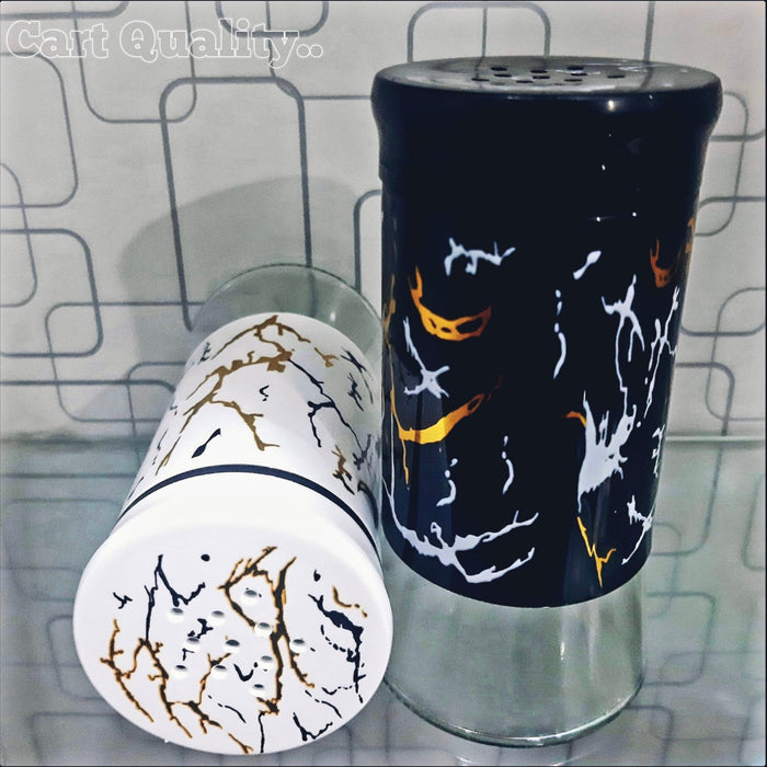 Marble Patterned Ceramic Salt & Pepper Shakers