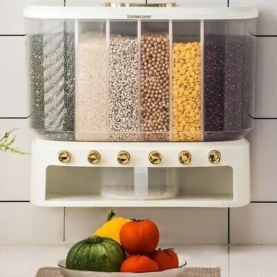 Wall Mounted Cereal Rice Storage Dispenser