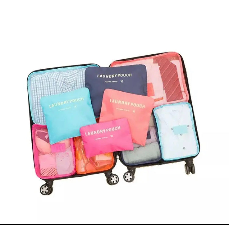 6 Pcs Travel Pouches Organizer