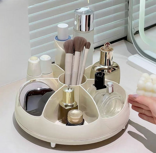 7 Compartments Rotating Large Capacity Cosmetics Tray