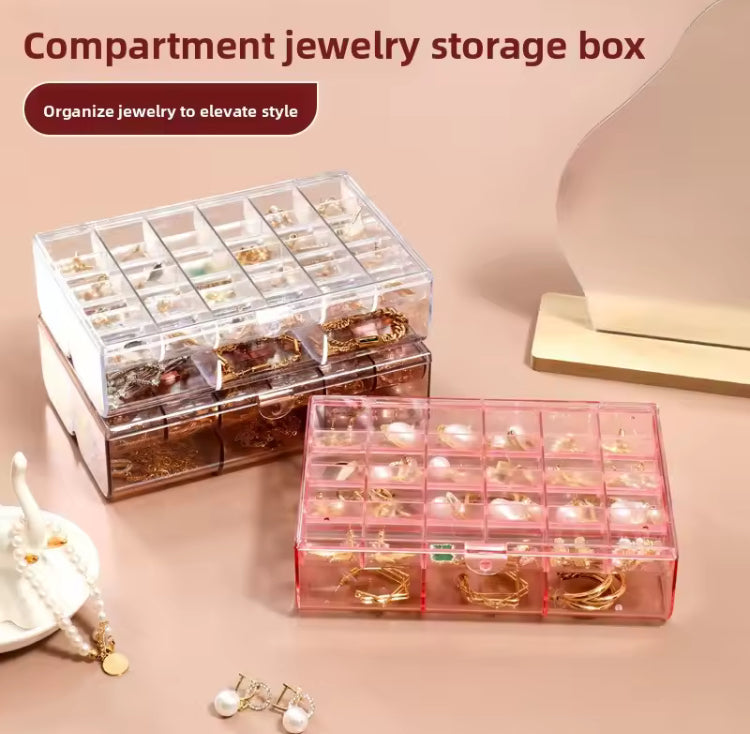 Multi Layer Acrylic Dustproof Jewellery Box Organizer