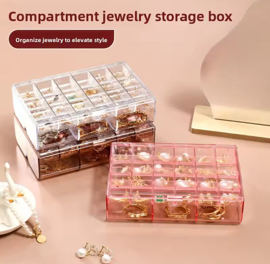 Multi Layer Acrylic Dustproof Jewellery Box Organizer