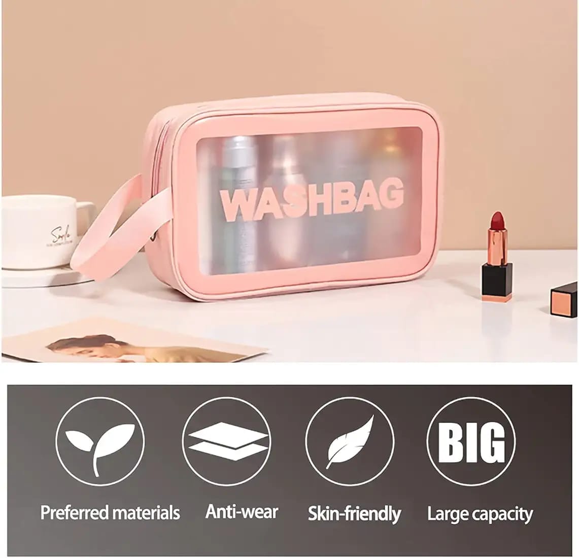 Medium Size Waterproof Makeup Cosmetics washbag