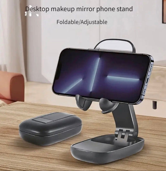 2 in 1 Heavy Quality Portable Mobile Stand & Makeup Mirror