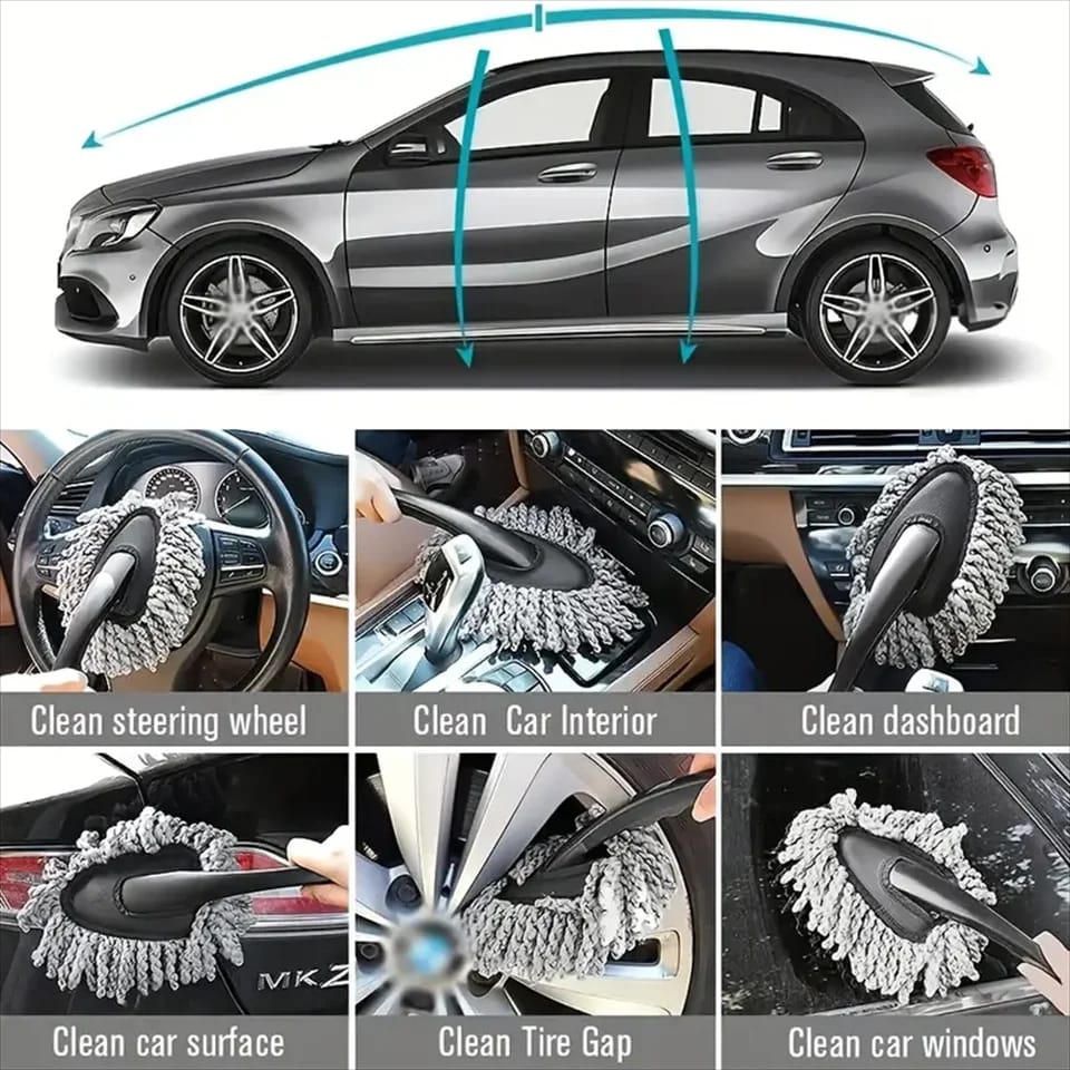 Multifunctional Micro Fibre Cleaning Brush with Handle