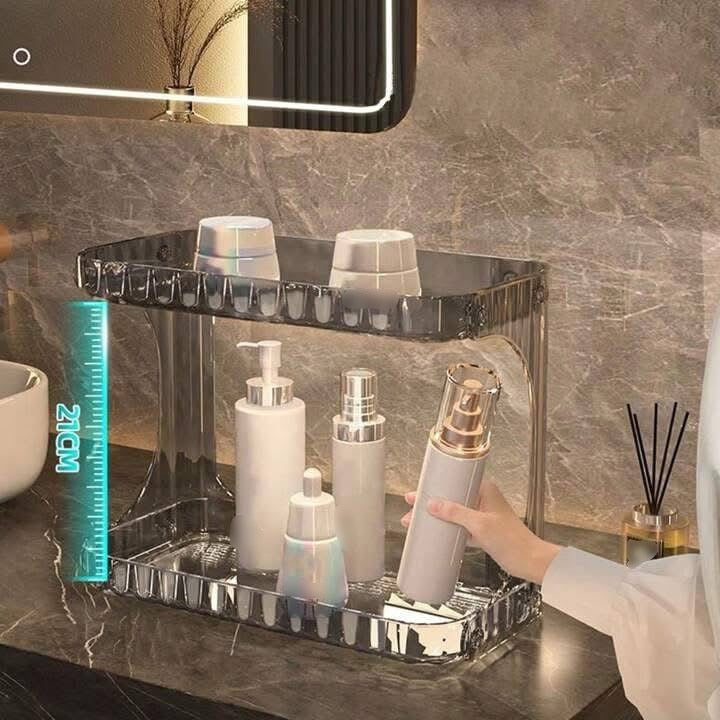 Double Layer Acrylic Vanity Cosmetics Perfume Organizer