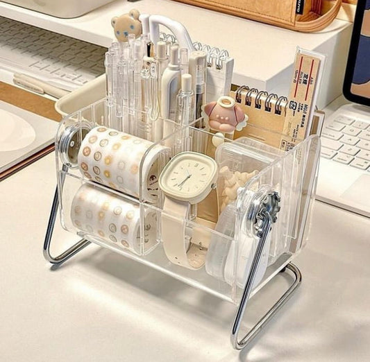 Acrylic 6 Grids Multipurpose Cosmetics Stationary Holder