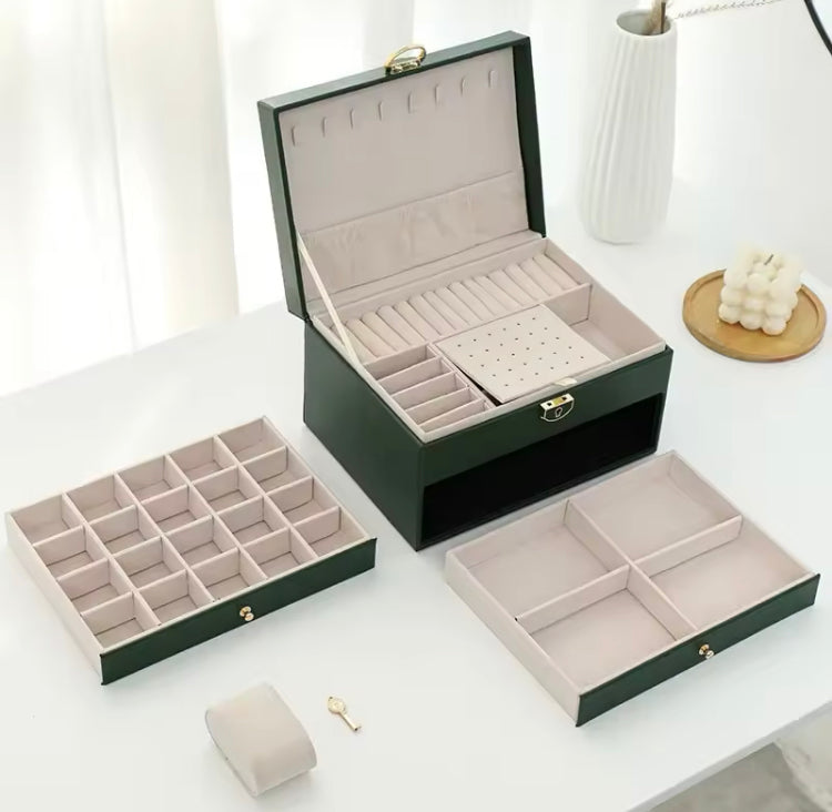 Multi Layer Leather Large Organizer for Jewellery