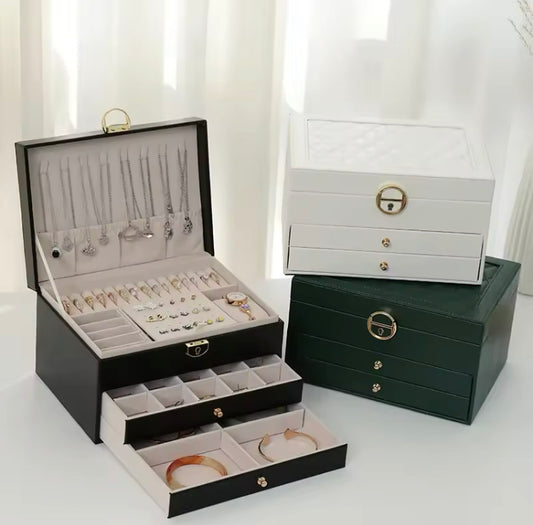 Multi Layer Leather Large Organizer for Jewellery